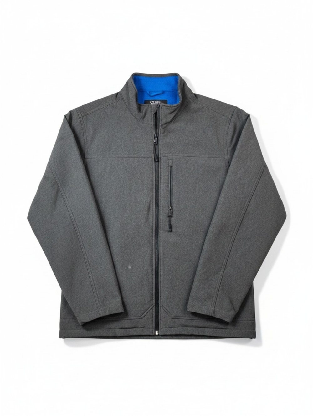 Cody James Core Men's Gray Softshell Jacket Grid Fleece Lined - Size Large - Picture 1 of 5